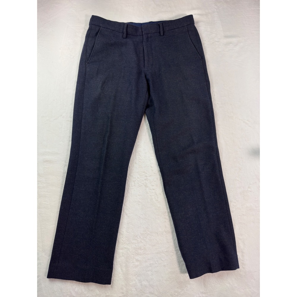 J.Crew Bedford Navy Herringbone Dress Pants Mens 32x30 Straight Leg Trousers